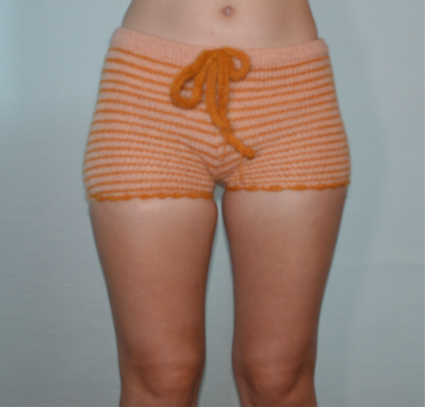 mohair stripey shorts