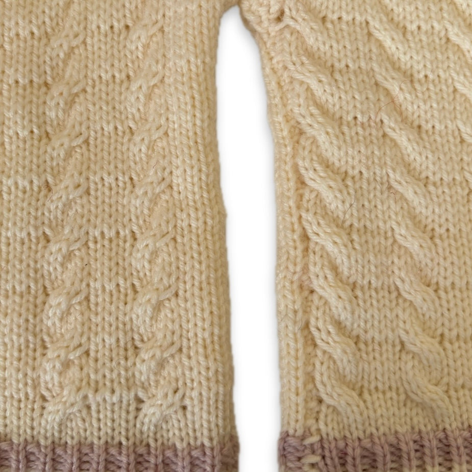 P&W Collegiate Cable Knit Fingerless Gloves