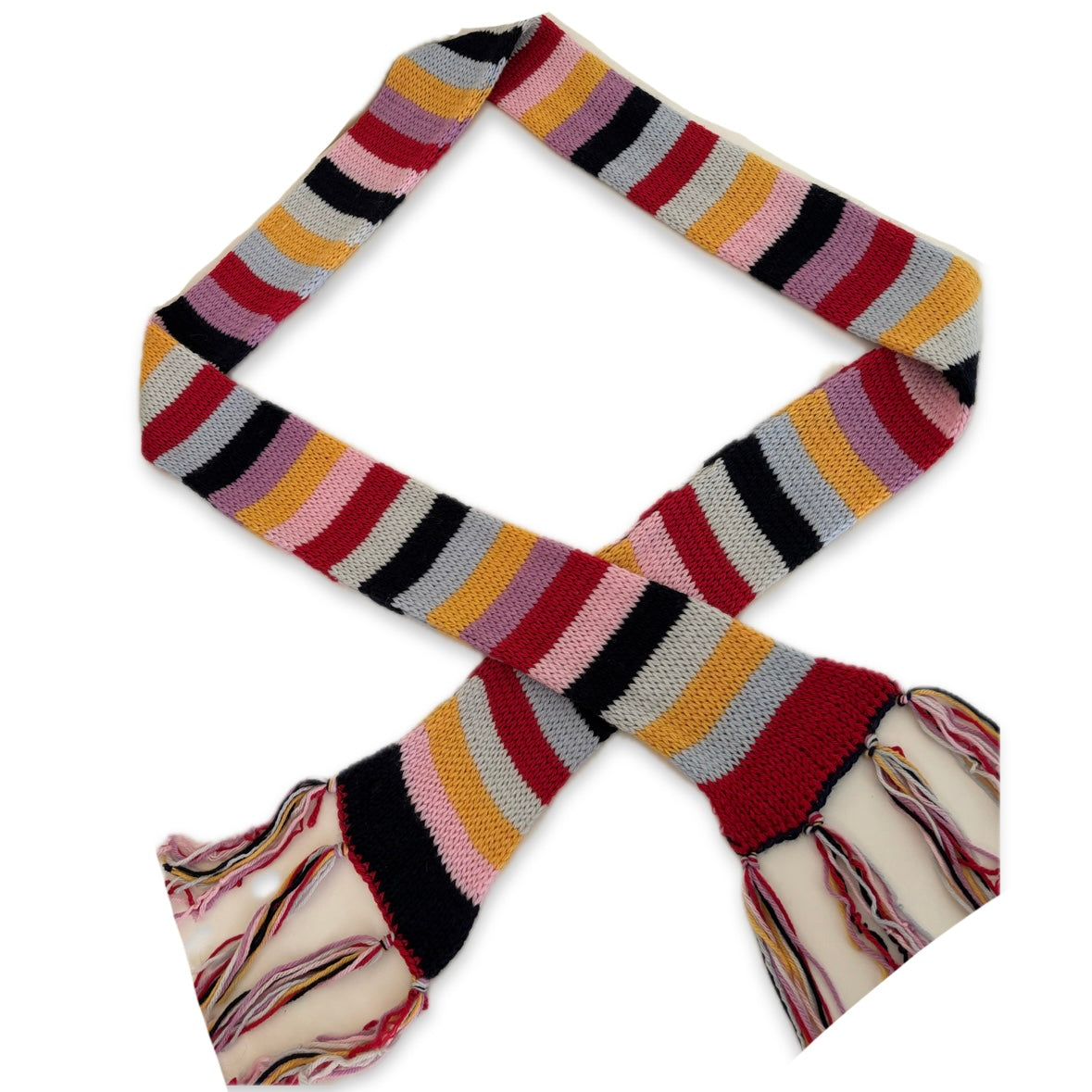 Stripe Tassel Scarf