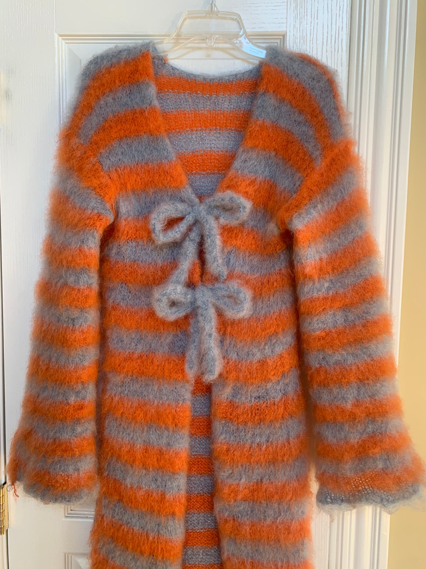 customizable mohair striped duster