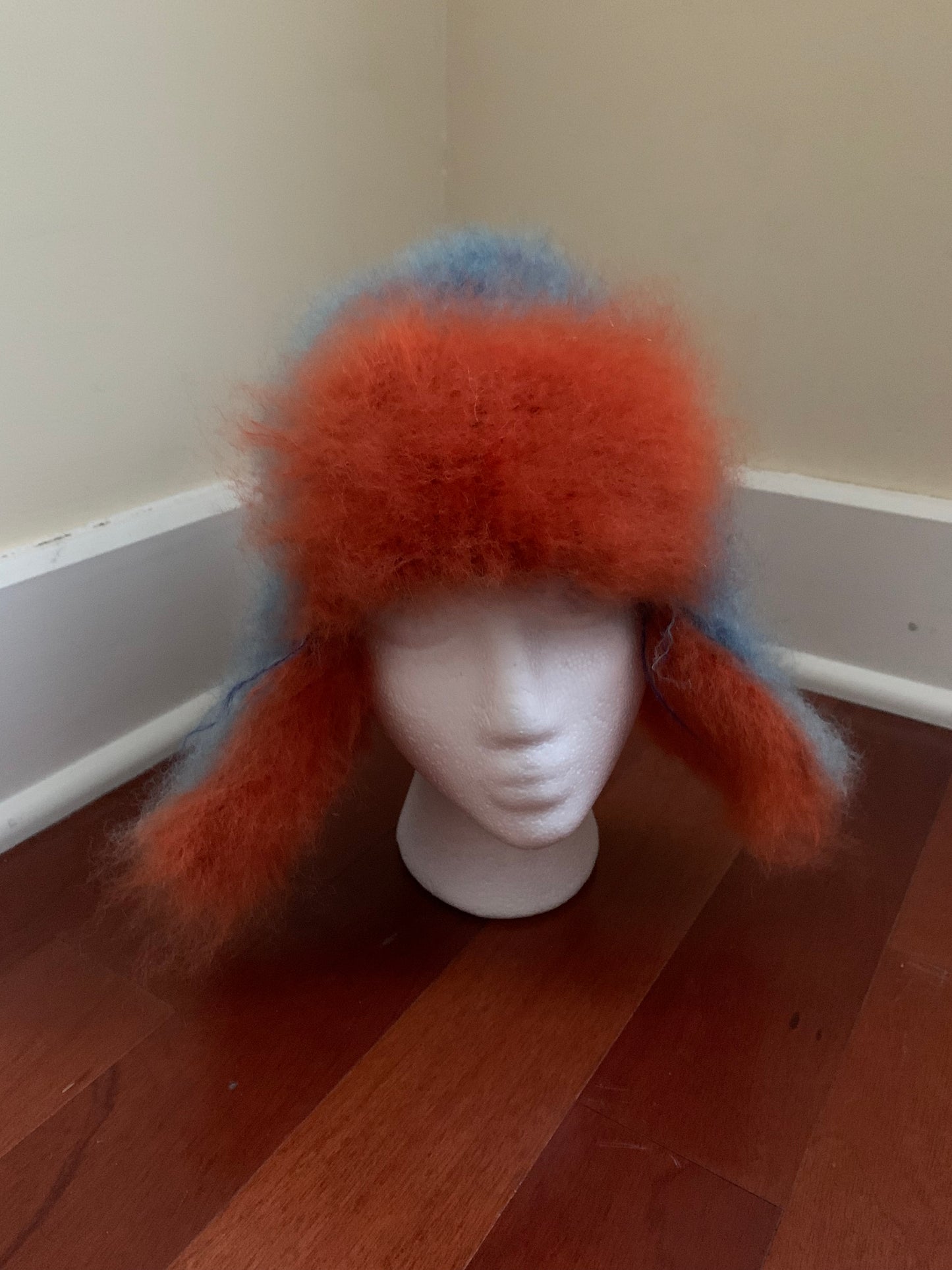 customizable mohair trapper hat