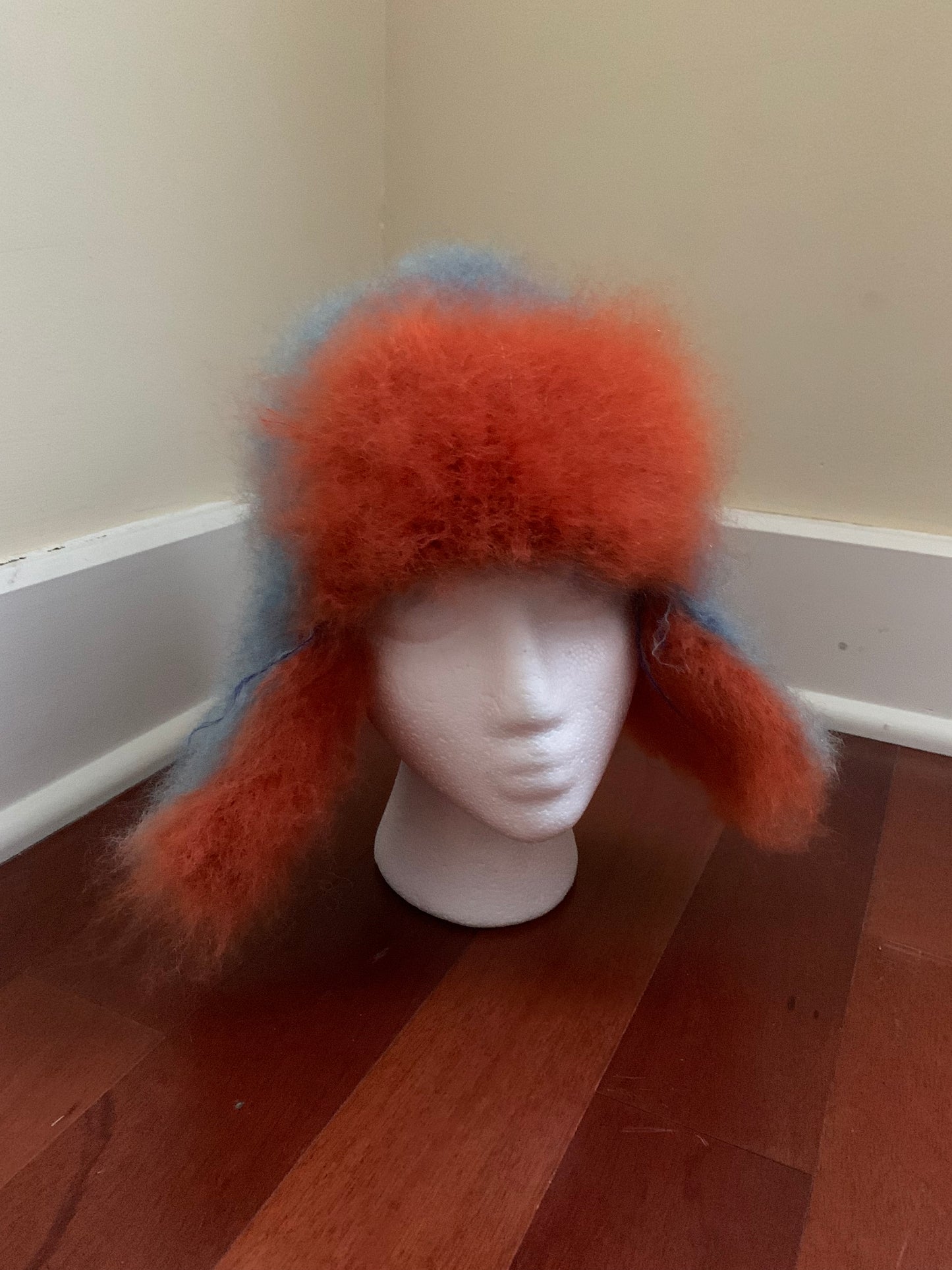 customizable mohair trapper hat